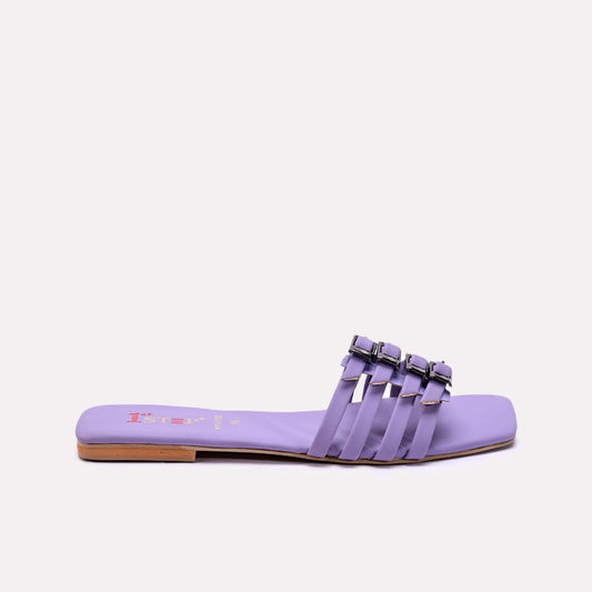 Purple Casual Flat Slippers 0412822