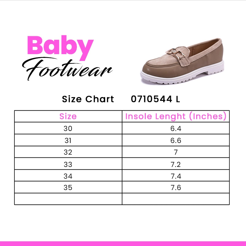 Khaki Fancy Pumps For Girls 0710544