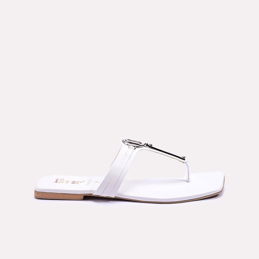 White Casual Slippers 0412826