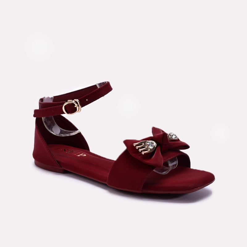 Womens Maroon Fancy Sandals 0421408 - Main Image