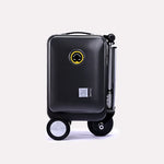 rideable luggage bag in black color