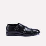 Ascend Black Double Monk Strap Shoes 0111182