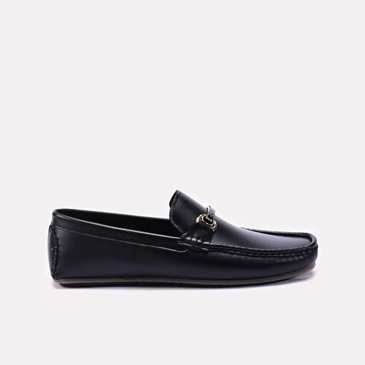 Mens Black Horsebit Loafers