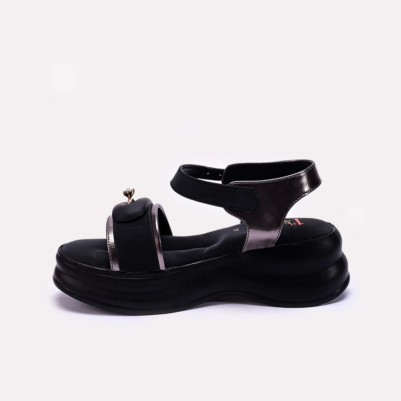Black Platform Sandals for Women