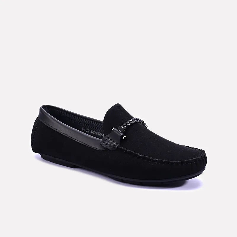 Black Velvet Loafers Men 0130789 - Main Image