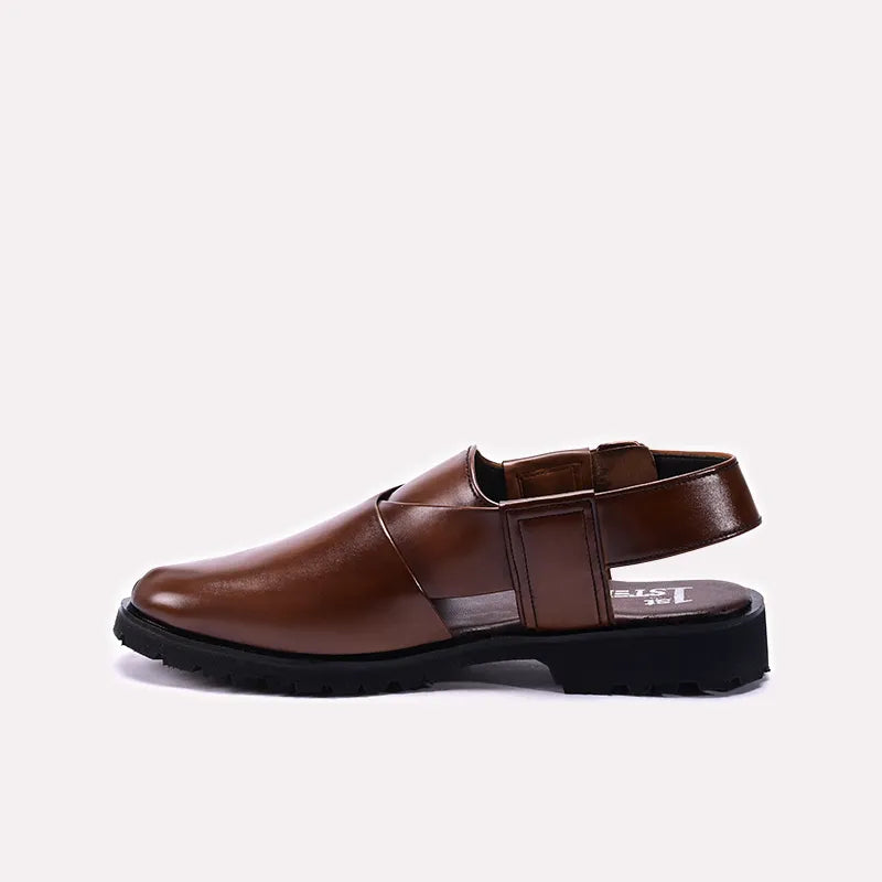 Brown Peshawari Chappal for Men
