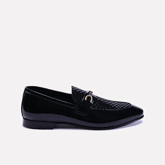 davenport mens glossy black formal loafers