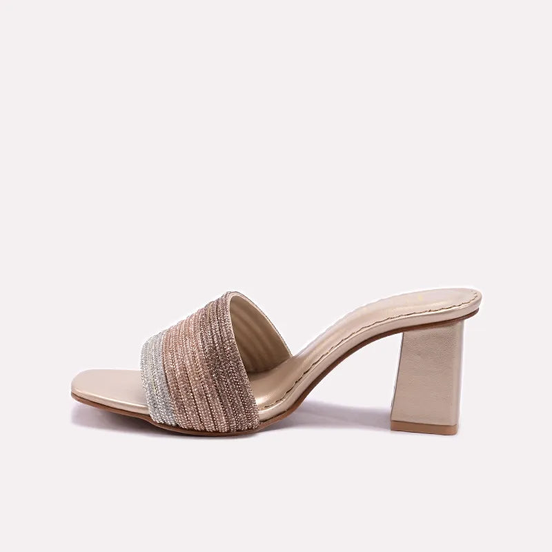 Gold Fancy Slippers for Women 0413168