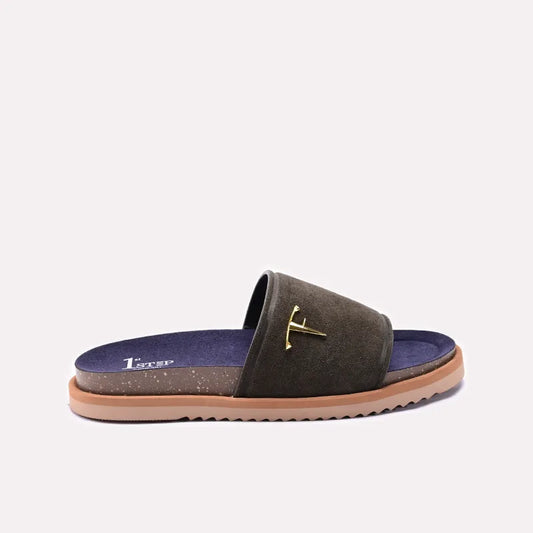 Mens Green Casual Slippers