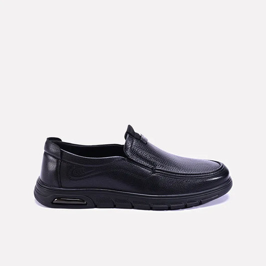 hawthorne mens black slip on dress shoes