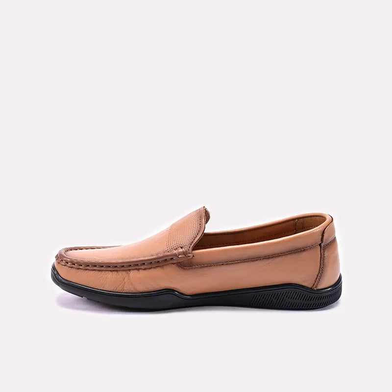 Khaki Slip on Loafers for Men