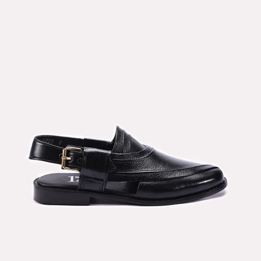 Mens Black Peshawari Chappal