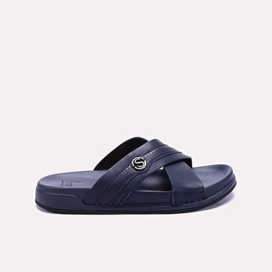Mens Blue Casual Slippers
