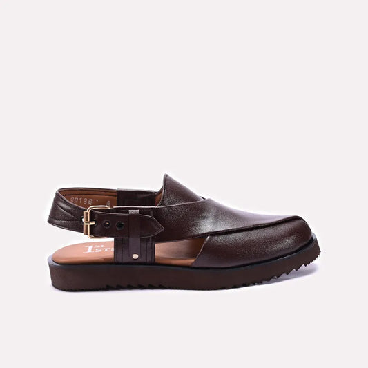 Mens Brown Peshawari Sandals