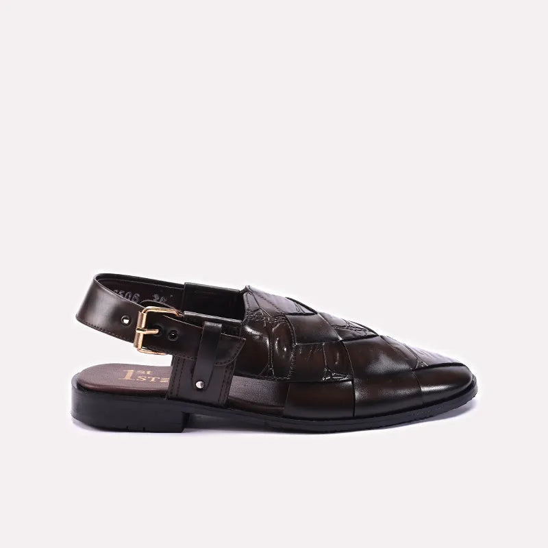 Mens Brown Stylish Peshawari Sandals