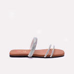 Womens Mustard Fancy Flat Slippers