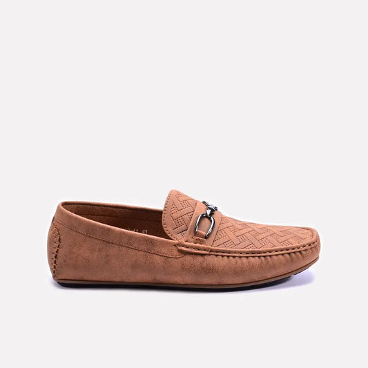 Mustard Perforated Horsebit Loafers 0130941
