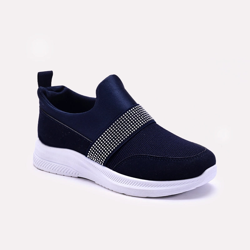 Navy Blue Slip On Sneakers 0440848 – 1st Step Shoes Bags
