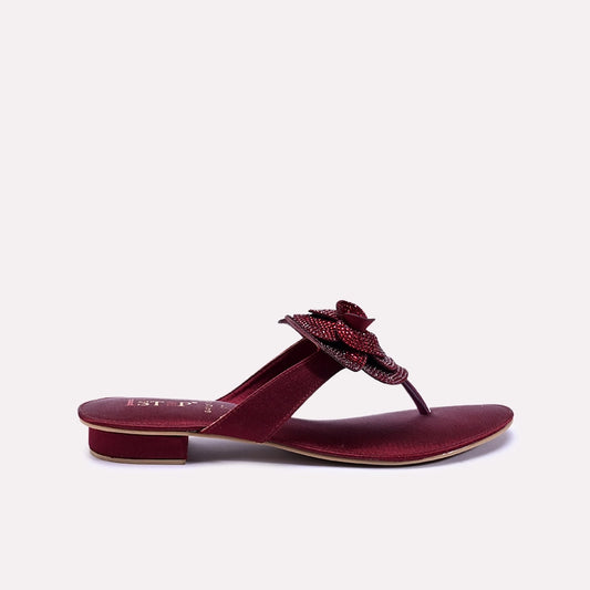 Nirvana Maroon Fancy Slippers 0412753
