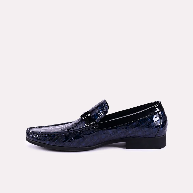 stalker blue moccasin dress shoes for men
