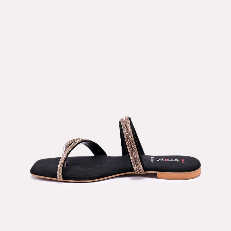 Sylvette Black Fancy Slippers 0412837