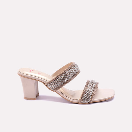 Veyla Gold Fancy Heel Slippers 0412841