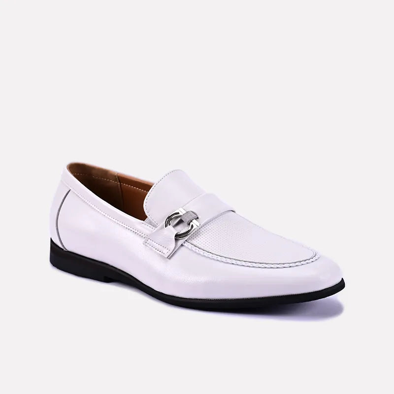 Black Loafers White Dress Loafers Men's White Leather Slip On Gold Buckle Dress Shoes Loafers Formal Black Loafers White Dress Loafers Men's White Leather Slip On Gold Buckle Dress Shoes Loafers Formal