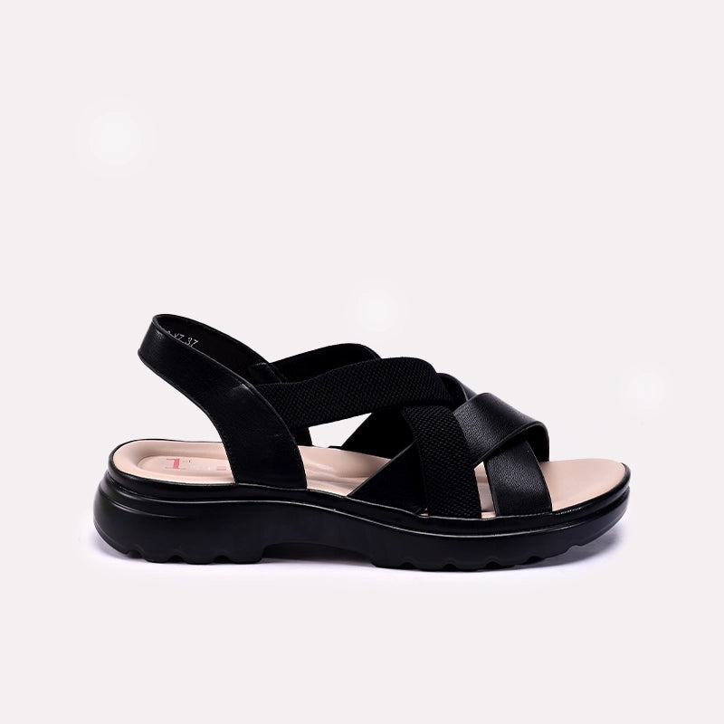 Womens Black Casual Sandals