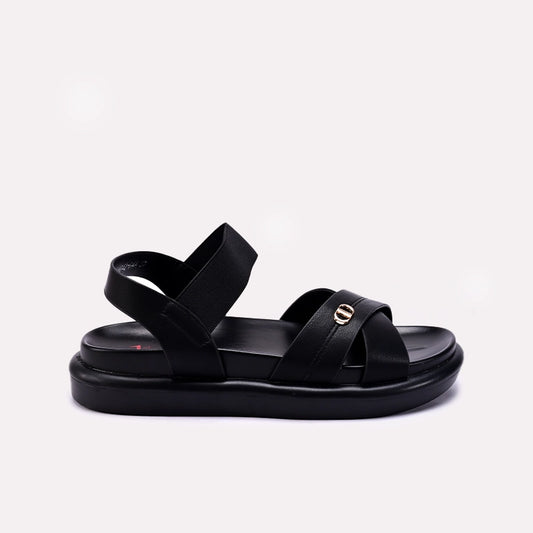 Womens Black Comfy Casual Sandals