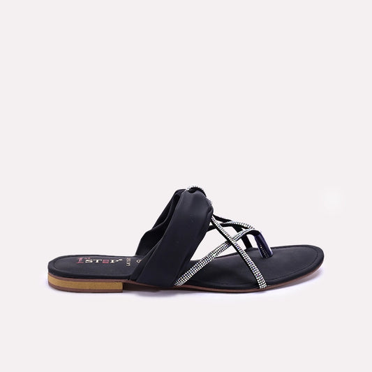 Womens Black Fancy Slippers 0411978