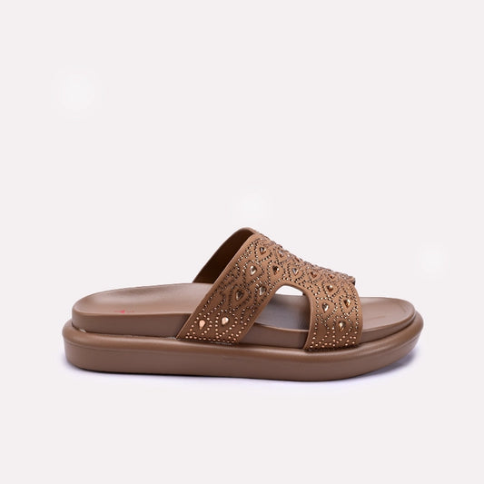 Womens Brown Soft Casual Slippers 0413321
