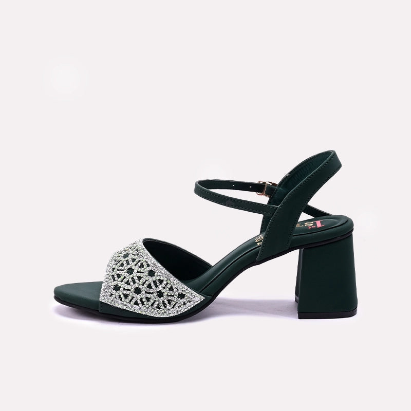 Green Fancy Sandals for Women