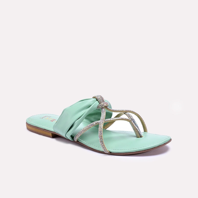 Womens Light Green Fancy Slippers 0411978 – 1st Step Shoes Bags