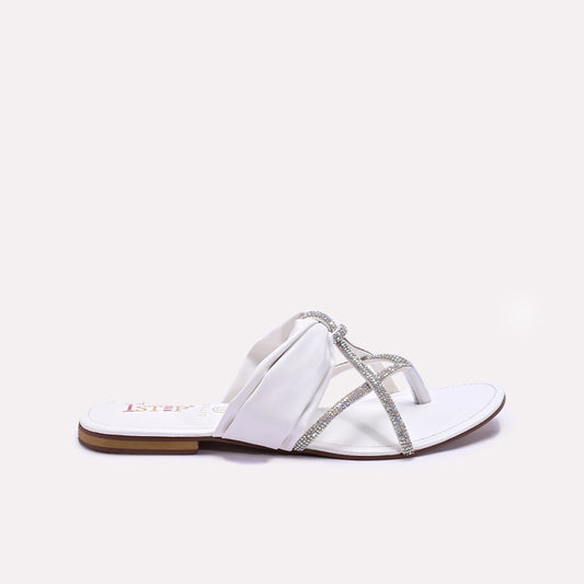 Womens White Fancy Slippers 0411978