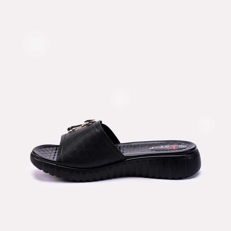 Black Casual Slippers for Women