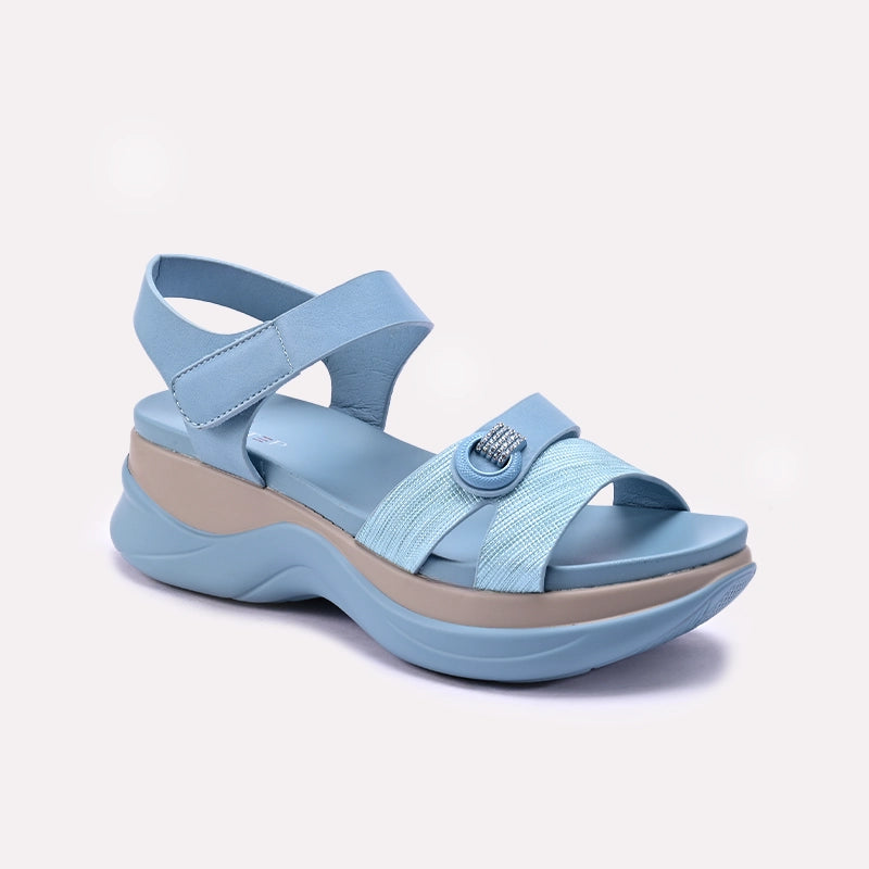 Womens Blue Casual Sandals 0421593 – 1st Step Shoes Bags