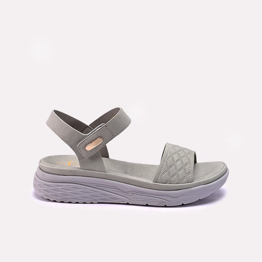 Womens Gray Casual Sandals