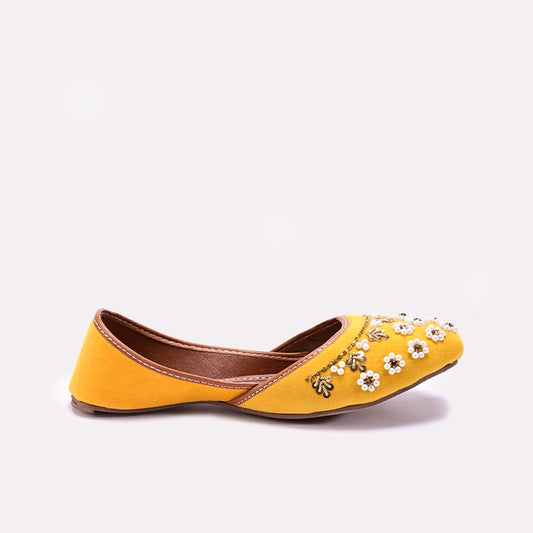 Womens Yellow Khussa