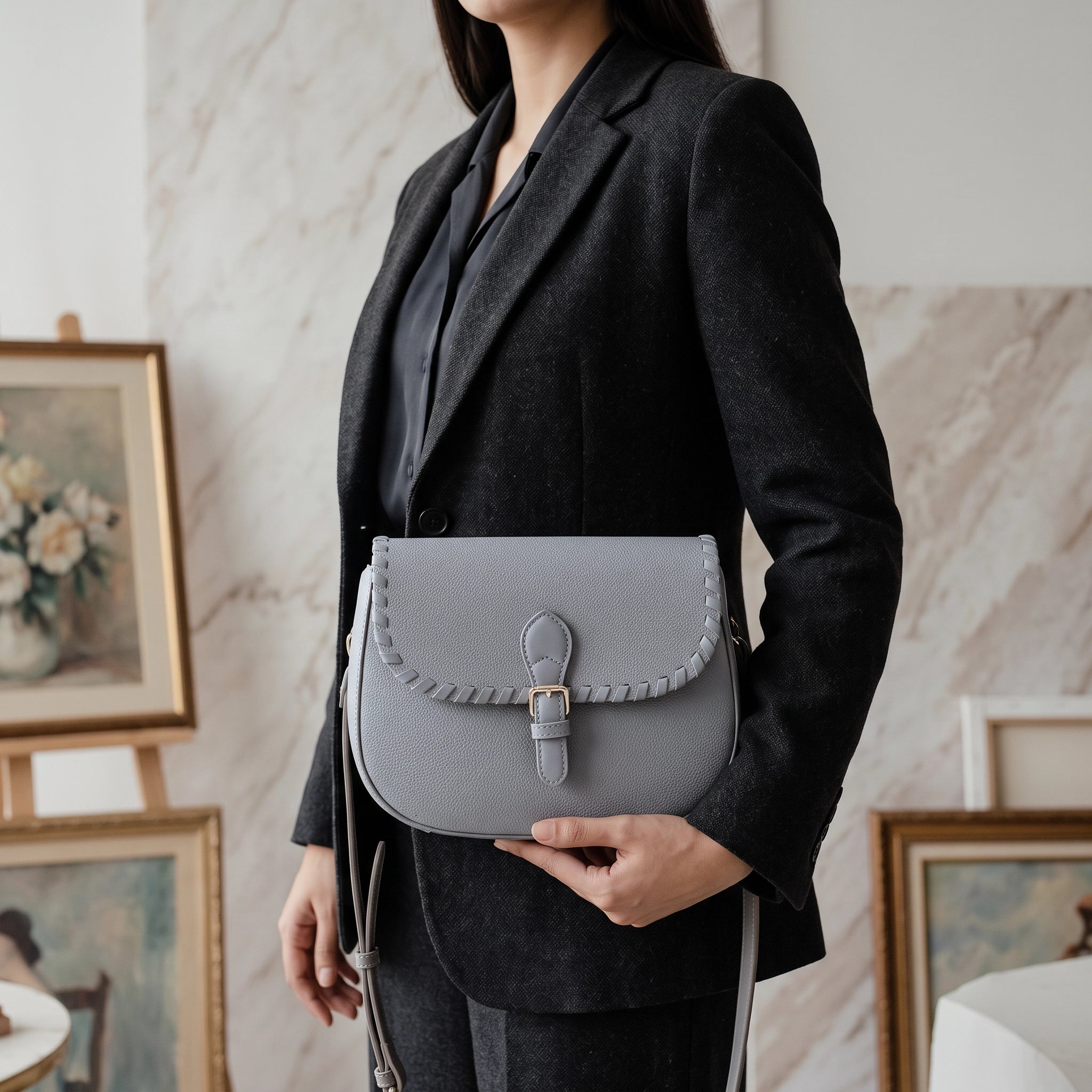 Casual Hand Bag Gray 0322294