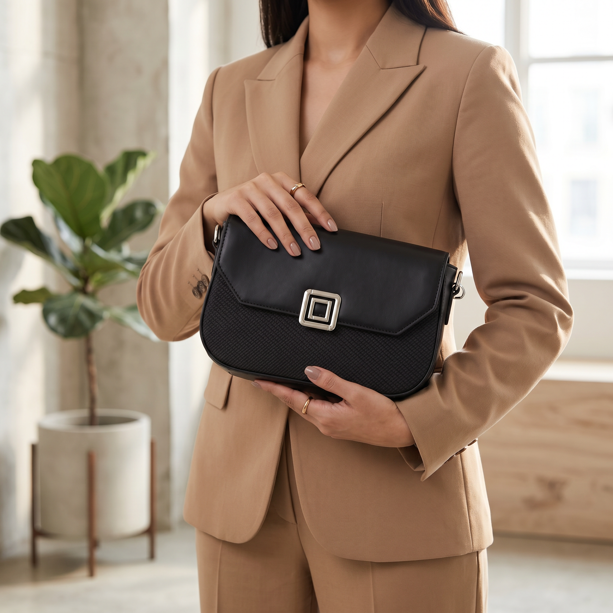 Casual Hand Bag Black 0322296