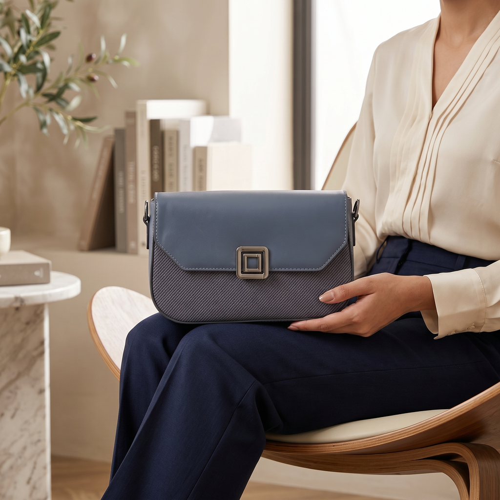 Casual Hand Bag Blue 0322296