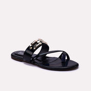 Black Flat Fancy Slipper 0412196