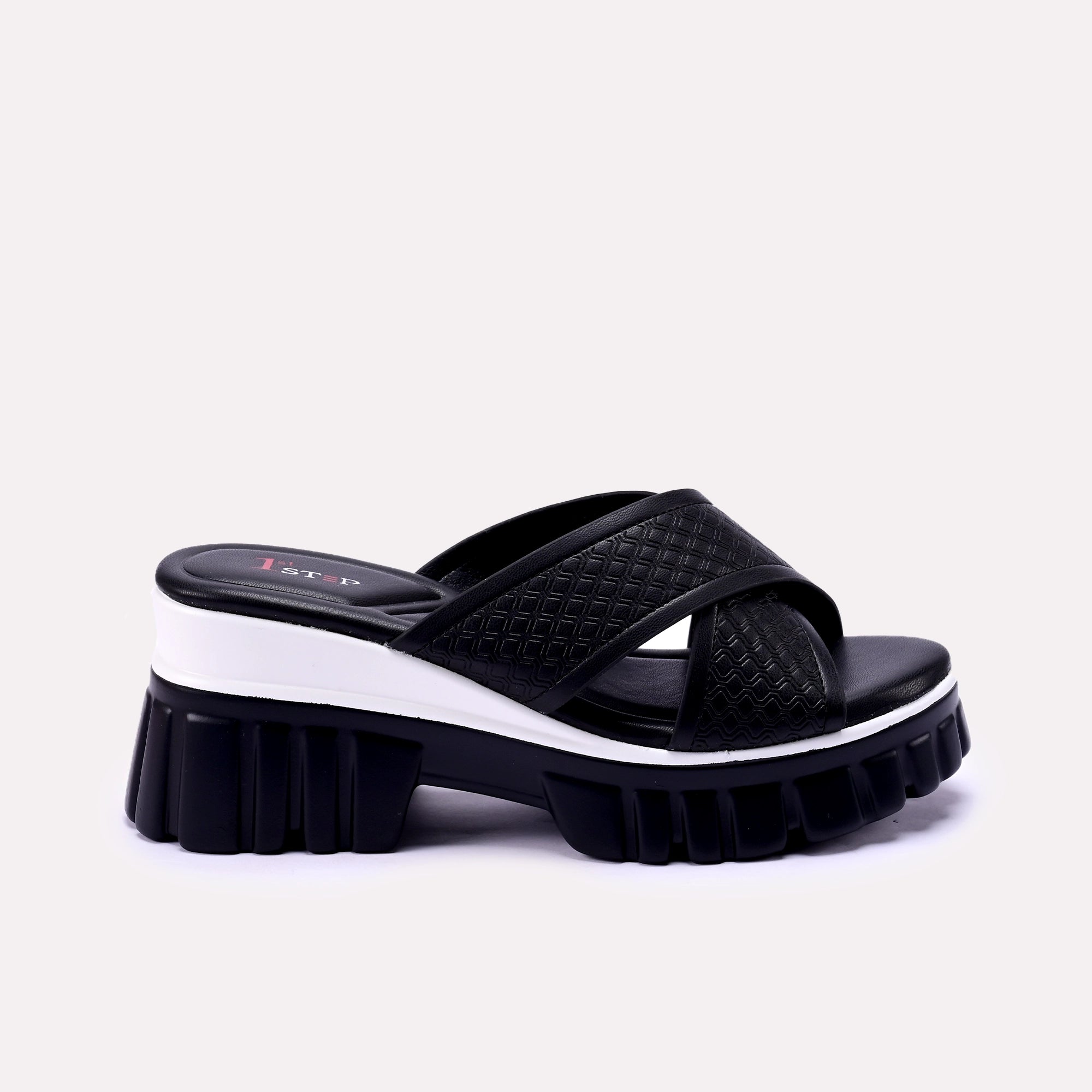 Mary Black Crisscross Slippers 0412277