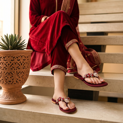 Fancy Slipper Maroon 0414017