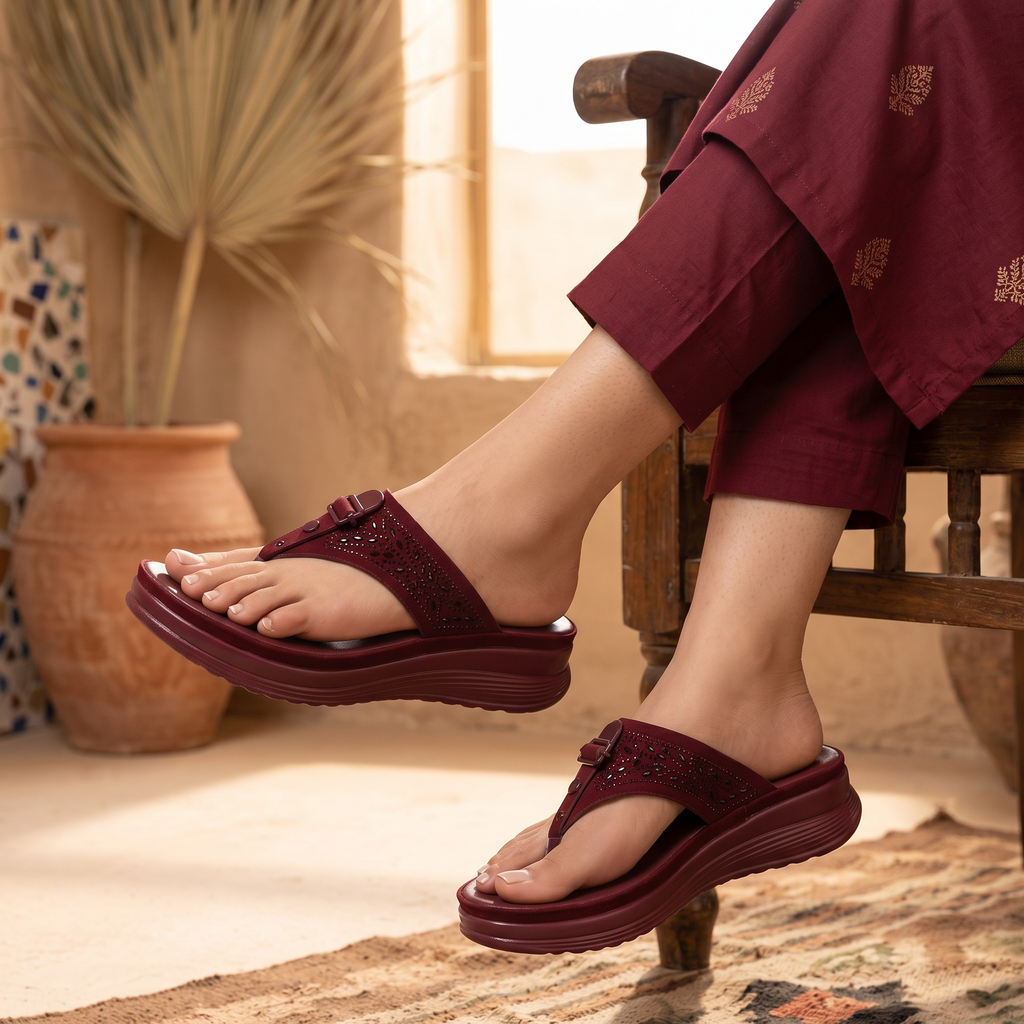 Casual Slipper Maroon 0414033