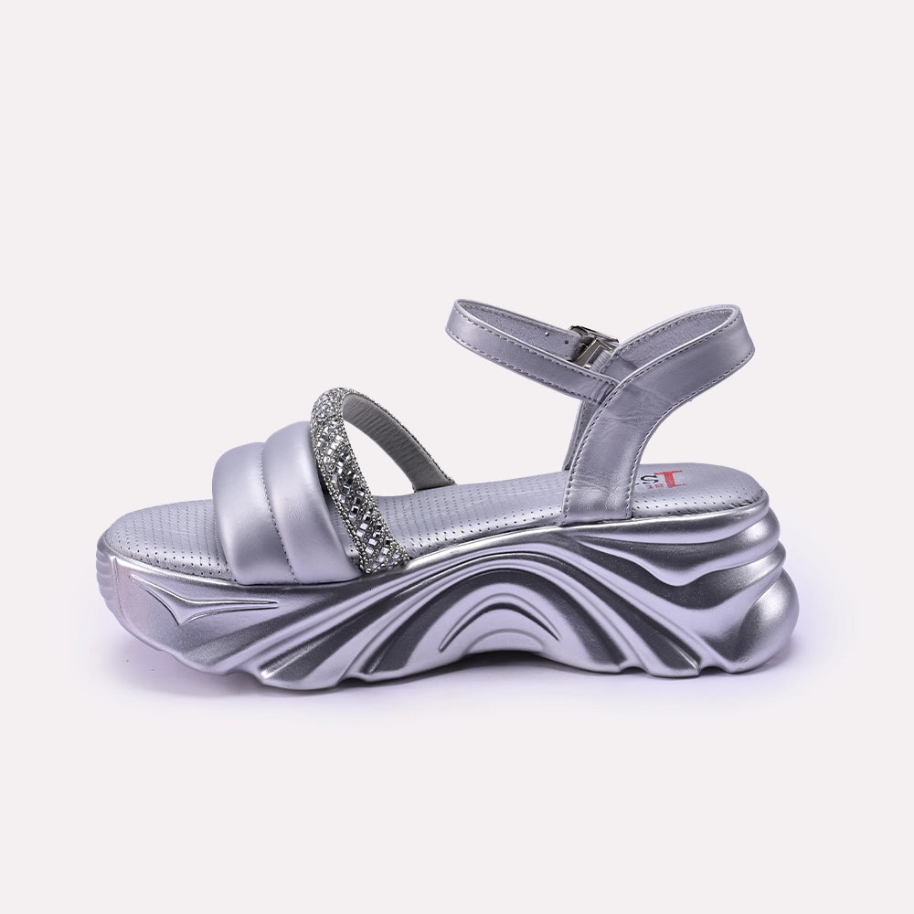 Silver Thick Fancy Sandal 0421196