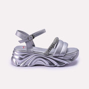 Silver Thick Fancy Sandal 0421196