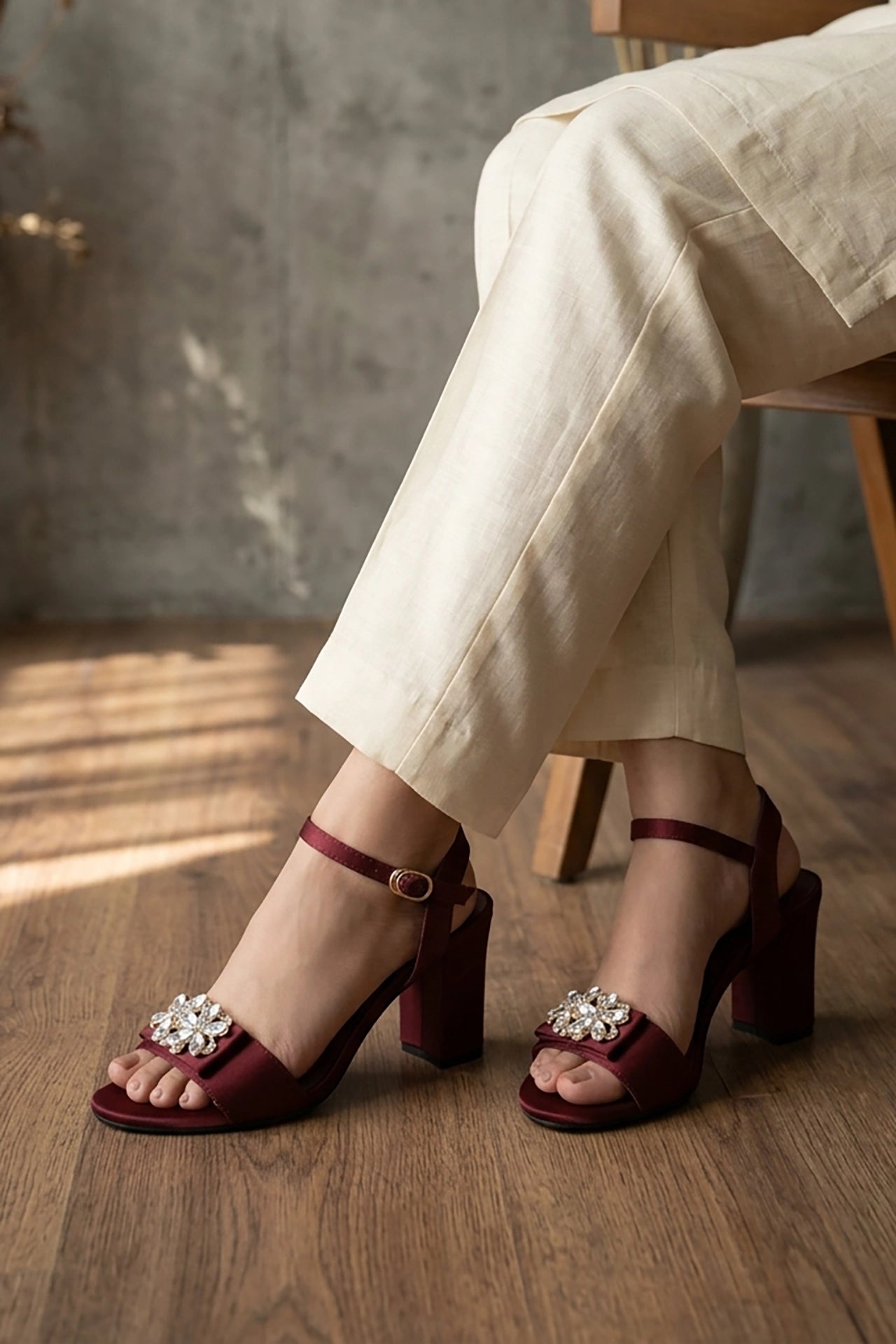 Fancy Sandal Maroon 0421776