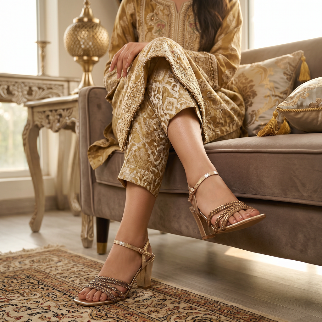 Fancy Sandal Golden 0421779