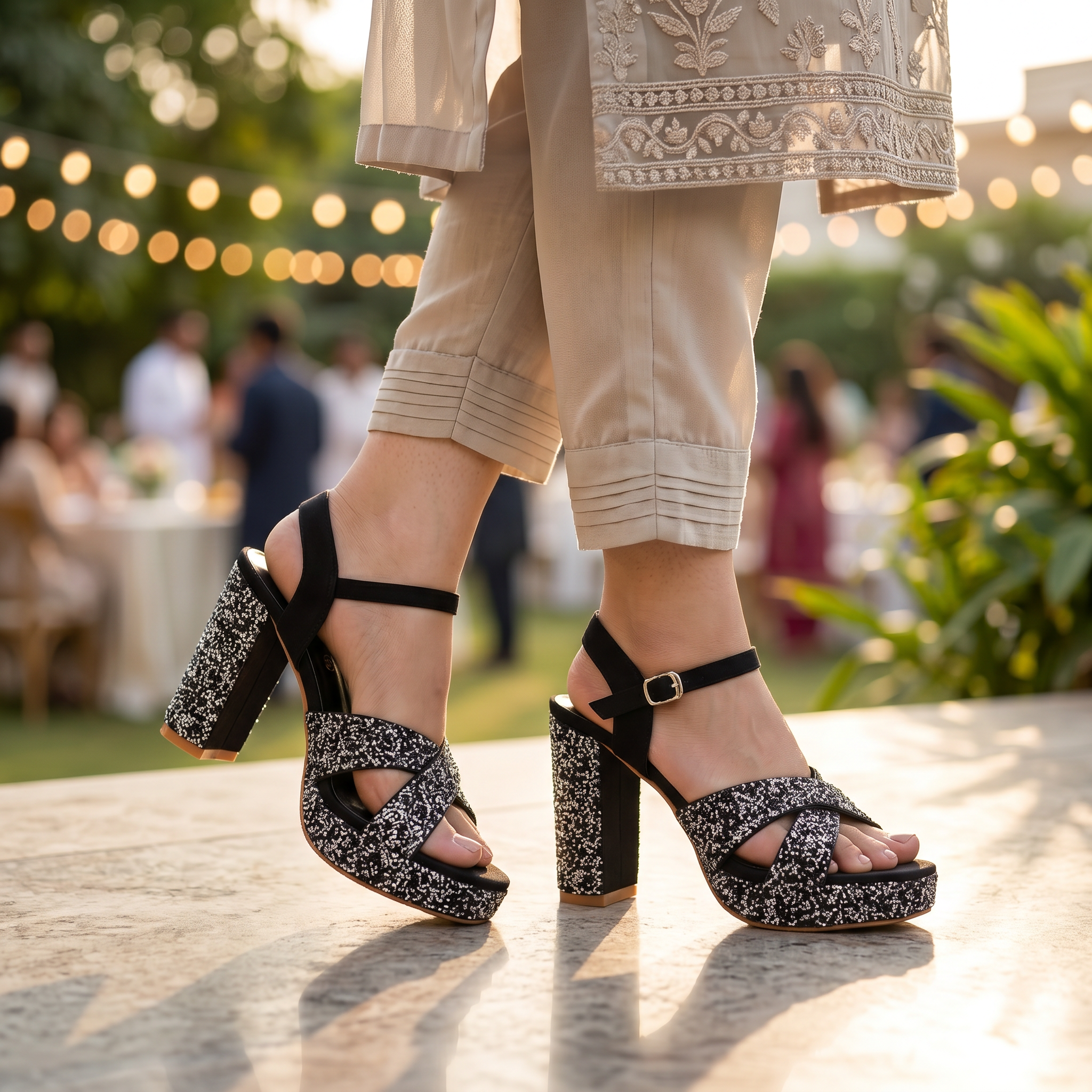 Bridal Sandal Black 0421834